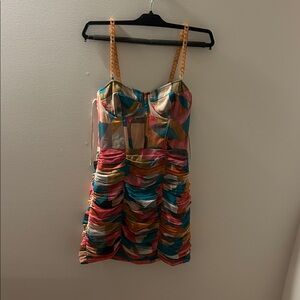 Zara NWT corset mini dress